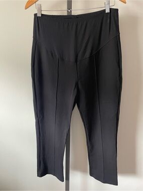GAP Maternity Black Pintuck Leggings Pants Cropped Size Medium